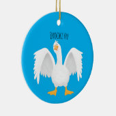 Grappig nieuwsgierig als cartoon keramisch ornament (Rechts)