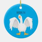 Grappig nieuwsgierig als cartoon keramisch ornament (Achterkant)