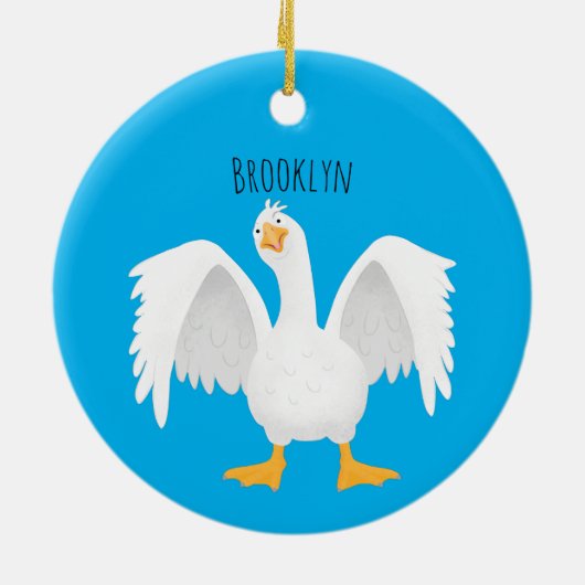 Grappig nieuwsgierig als cartoon keramisch ornament (Achterkant)