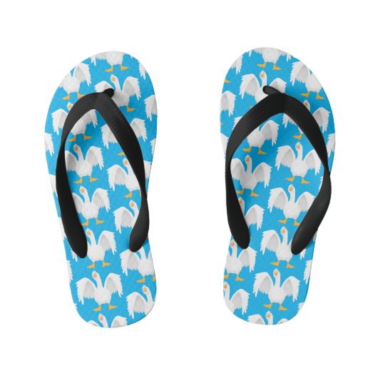 Grappig nieuwsgierig als cartoon kinder teenslippers (Voetbed)