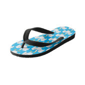 Grappig nieuwsgierig als cartoon kinder teenslippers (Schuin)