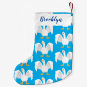 Grappig nieuwsgierig als cartoon kleine kerstsok (Achterkant)