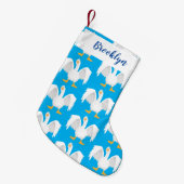 Grappig nieuwsgierig als cartoon kleine kerstsok (Voorkant (Hangend))