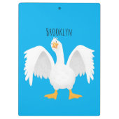 Grappig nieuwsgierig als cartoon klembord (Achterkant)