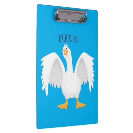 Grappig nieuwsgierig als cartoon klembord (Rechts)