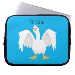 Grappig nieuwsgierig als cartoon laptop sleeve