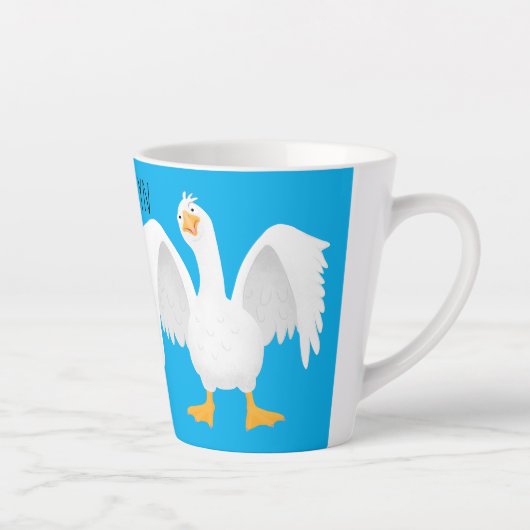 Grappig nieuwsgierig als cartoon latte mok (Rechts)