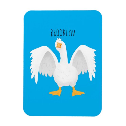 Grappig nieuwsgierig als cartoon magneet (Verticaal)