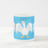 Grappig nieuwsgierig als cartoon matglas koffiemok (Center)