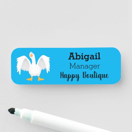 Grappig nieuwsgierig als cartoon naamplaatje (In situ)