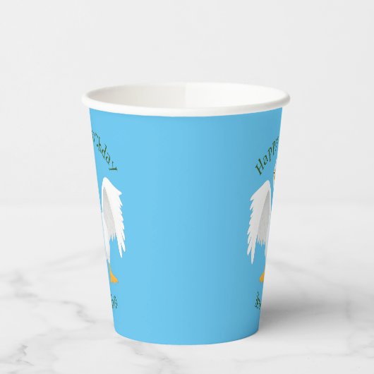 Grappig nieuwsgierig als cartoon papieren bekers (Links)