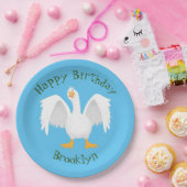 Grappig nieuwsgierig als cartoon papieren bordje (Feest)