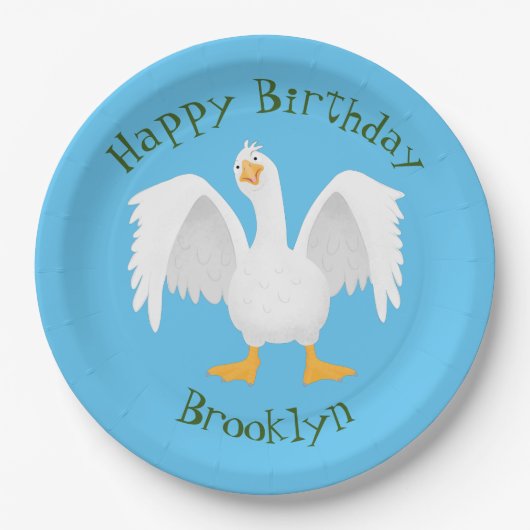 Grappig nieuwsgierig als cartoon papieren bordje (Voorkant)