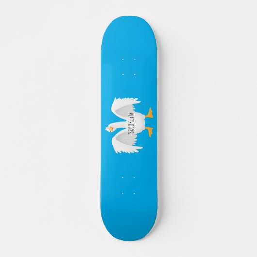 Grappig nieuwsgierig als cartoon persoonlijk skateboard (Voorkant)