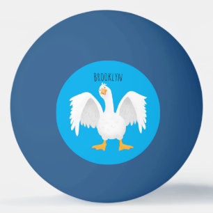 Grappig nieuwsgierig als cartoon pingpongbal