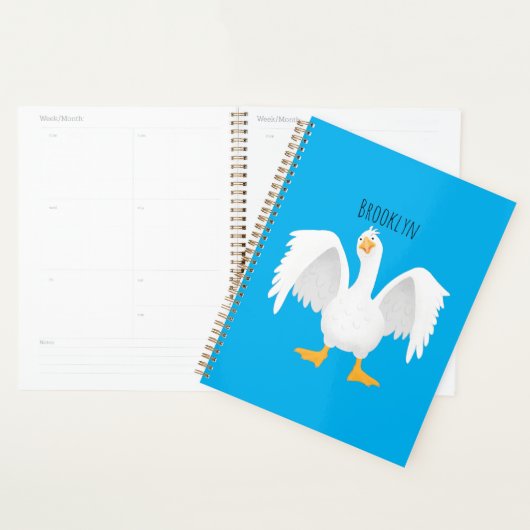 Grappig nieuwsgierig als cartoon planner (Display)