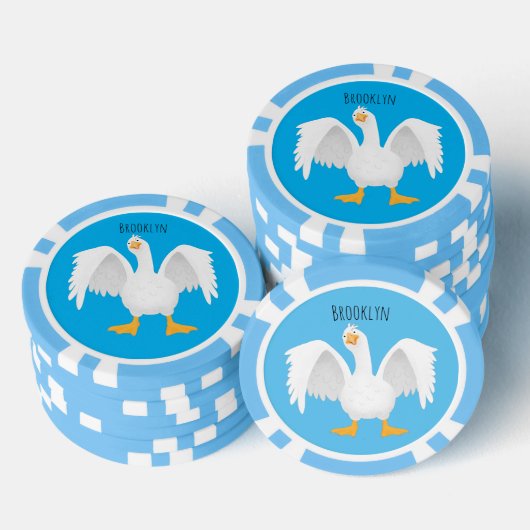 Grappig nieuwsgierig als cartoon poker chips (Opstapeling)