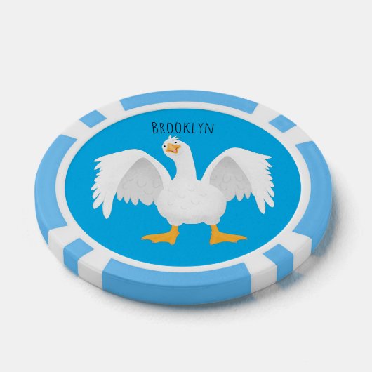 Grappig nieuwsgierig als cartoon poker chips (Enkel)