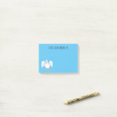 Grappig nieuwsgierig als cartoon post-it® notes (Op bureau)