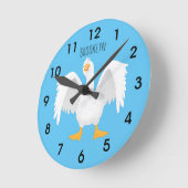 Grappig nieuwsgierig als cartoon ronde klok (Hoek)