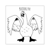 Grappig nieuwsgierig als cartoon rubberstempel (Afrduk)