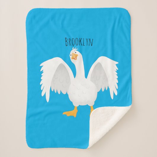 Grappig nieuwsgierig als cartoon sherpa deken (Voorkant)