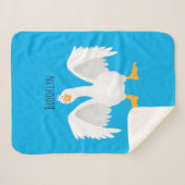 Grappig nieuwsgierig als cartoon sherpa deken (Voorkant (horizontaal))