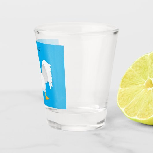 Grappig nieuwsgierig als cartoon shot glas (Rechts)