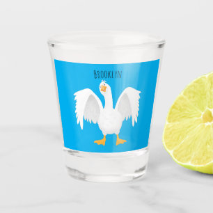 Grappig nieuwsgierig als cartoon shot glas