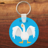 Grappig nieuwsgierig als cartoon sleutelhanger (Voorkant)