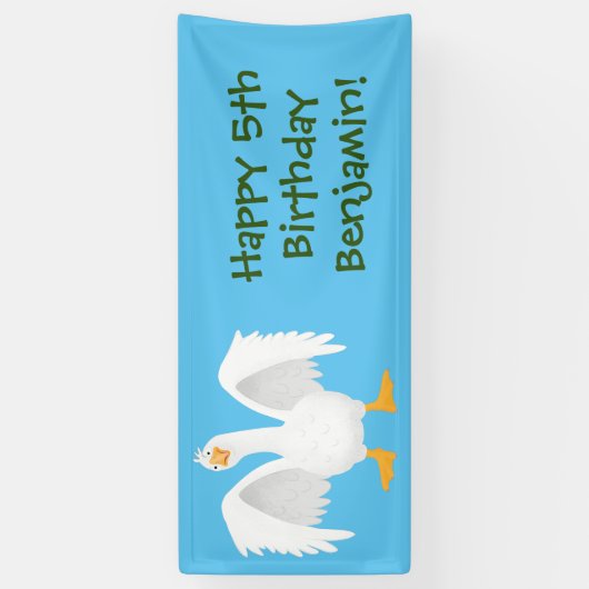 Grappig nieuwsgierig als cartoon spandoek (Verticaal)