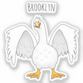 Grappig nieuwsgierig als cartoon sticker (Voorkant)