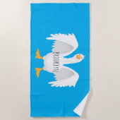 Grappig nieuwsgierig als cartoon strandlaken (Voorkant)