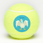 Grappig nieuwsgierig als cartoon tennisballen (Achterkant)