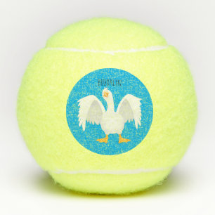 Grappig nieuwsgierig als cartoon tennisballen