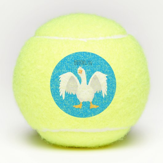 Grappig nieuwsgierig als cartoon tennisballen (Voorkant)