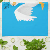 Grappig nieuwsgierig als cartoon theedoek (Gevouwen)