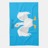 Grappig nieuwsgierig als cartoon theedoek (Verticaal)