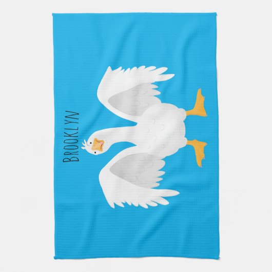 Grappig nieuwsgierig als cartoon theedoek (Verticaal)