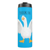 Grappig nieuwsgierig als cartoon thermosbeker (Voorkant)