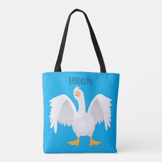 Grappig nieuwsgierig als cartoon tote bag (Achterkant)