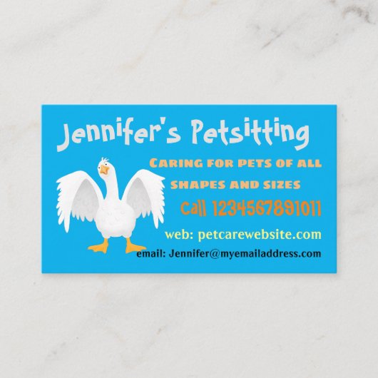 Grappig nieuwsgierig als cartoon visitekaartje (Voorkant)