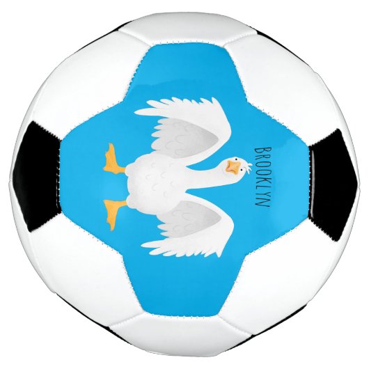 Grappig nieuwsgierig als cartoon voetbal (Gedraaid)