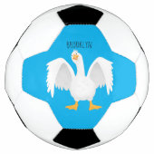 Grappig nieuwsgierig als cartoon voetbal (Voorkant)