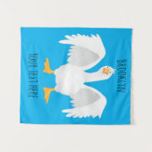 Grappig nieuwsgierig als cartoon wandkleed (Voorkant (horizontaal))