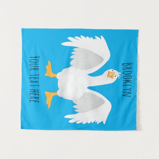 Grappig nieuwsgierig als cartoon wandkleed (Voorkant (horizontaal))