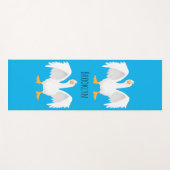 Grappig nieuwsgierig als cartoon yogamat (Voorkant (horizontaal))