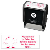 Grappig nieuwsgierig als cartoon  zelfinktende stempel (In situ)