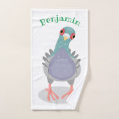 Grappig nieuwsgierig cartoon illustratie bad handdoek (Handdoek)