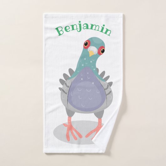 Grappig nieuwsgierig cartoon illustratie bad handdoek (Handdoek)